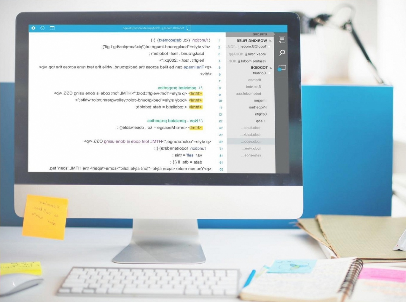 Detailarbeit an einer Unternehmenswebsite